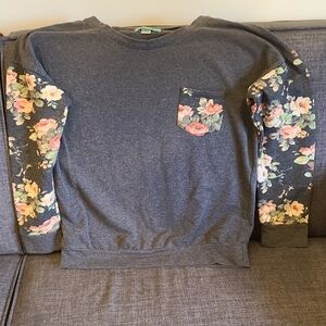Filly Flair Gray Floral Sweatshirt